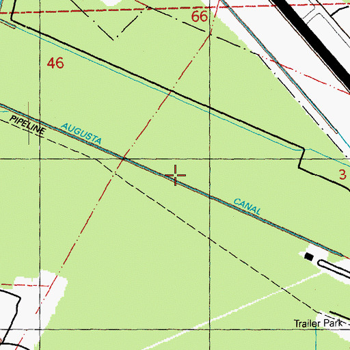 Topographic Map of Augusta Canal, LA