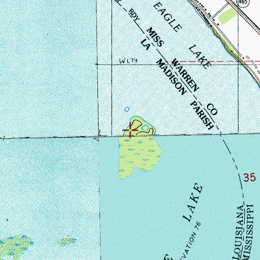 Topographic Map of Australia Island Number Onehundred and One, LA
