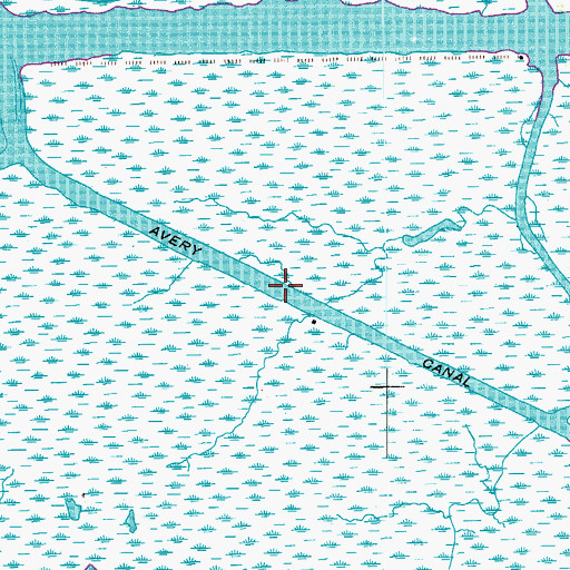 Topographic Map of Avery Canal, LA
