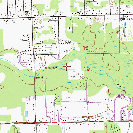 Topographic Map of Babin Canal, LA