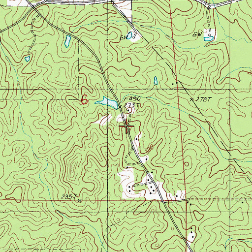 Topographic Map of Baltimore School, LA