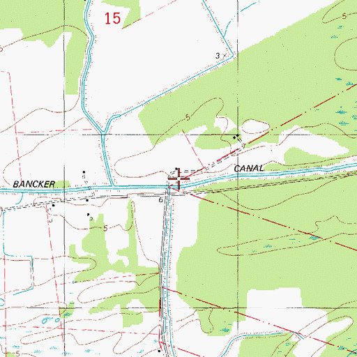 Topographic Map of Bancker Canal, LA