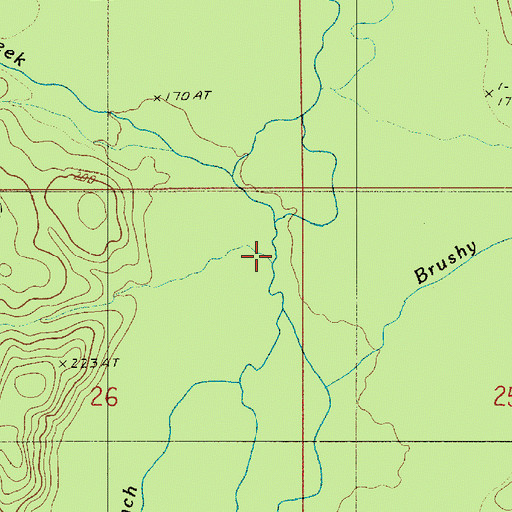 Topographic Map of Bashaway Creek, LA