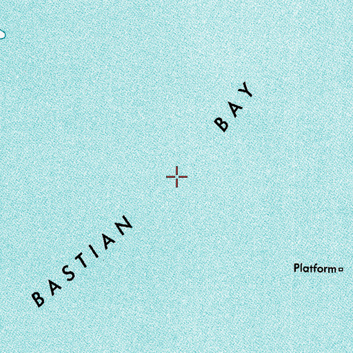 Topographic Map of Bastian Bay, LA