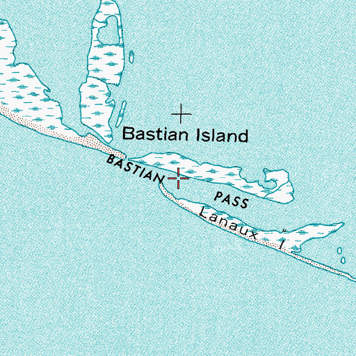 Topographic Map of Bastian Pass, LA
