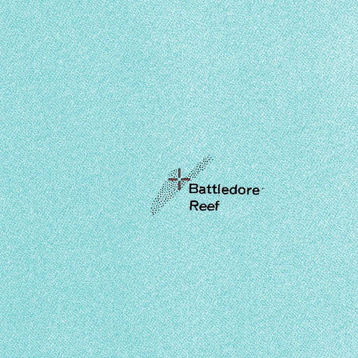 Topographic Map of Battledore Reef, LA