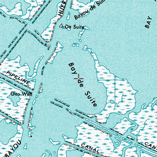Topographic Map of Bay de Suite, LA
