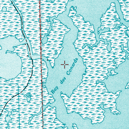 Topographic Map of Bay des Conards, LA