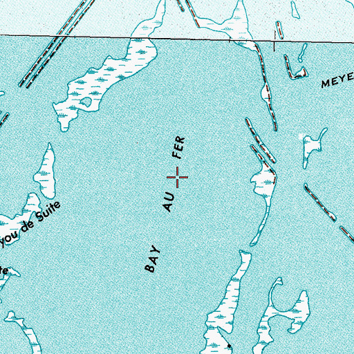 Topographic Map of Bay Au Fer, LA