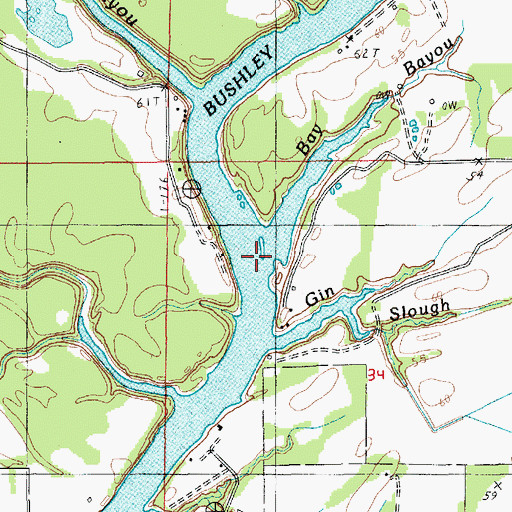 Topographic Map of Bay Bayou, LA