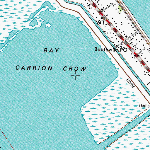 Topographic Map of Bay Carrion Crow, LA