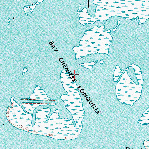 Topographic Map of Bay Cheniere Ronquille, LA