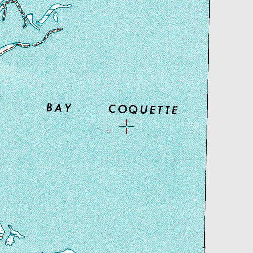 Topographic Map of Bay Coquette, LA