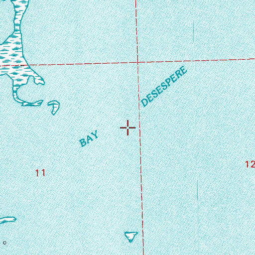 Topographic Map of Bay Desespere, LA