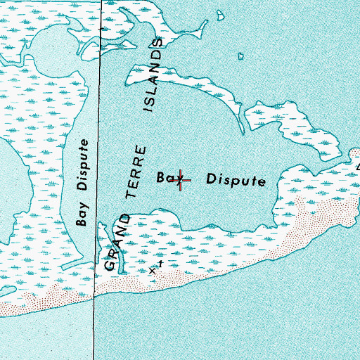 Topographic Map of Bay Dispute, LA