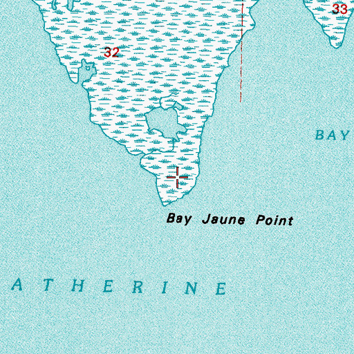 Topographic Map of Bay Jaune Point, LA