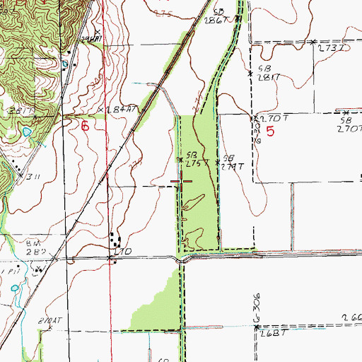 Topographic Map of Payne Creek, AR