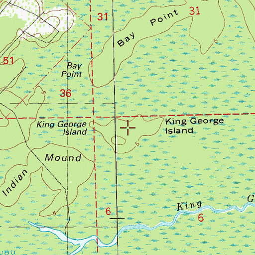 Topographic Map of Bay Point, LA