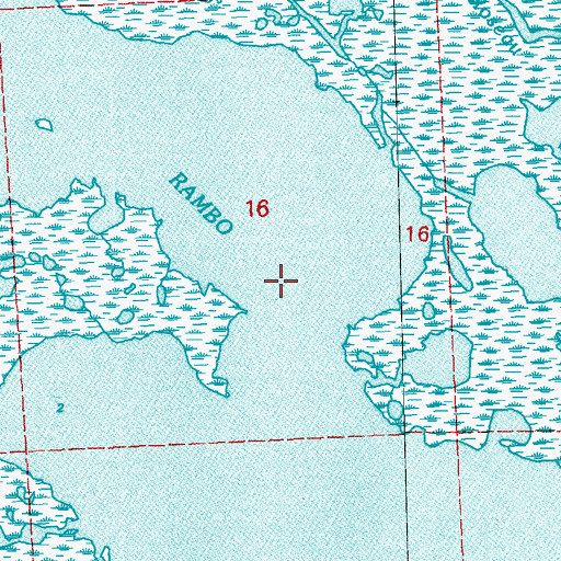 Topographic Map of Bay Rambo, LA