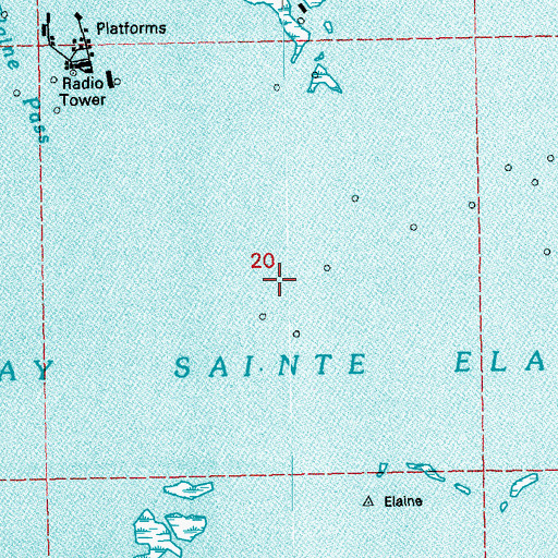 Topographic Map of Bay Sainte Elaine, LA