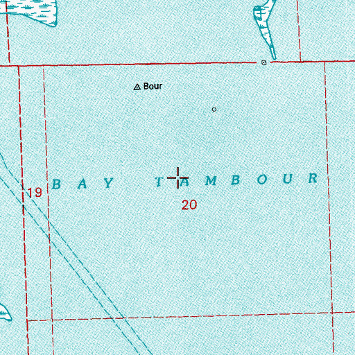 Topographic Map of Bay Tambour, LA
