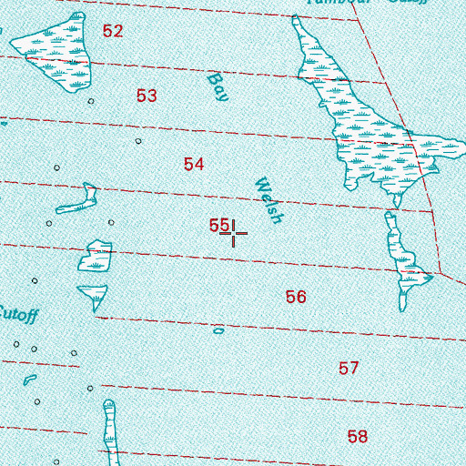 Topographic Map of Bay Welsh, LA