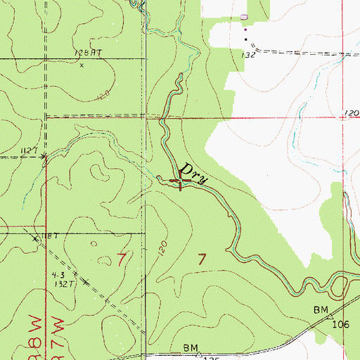 Topographic Map of Baygall Branch, LA