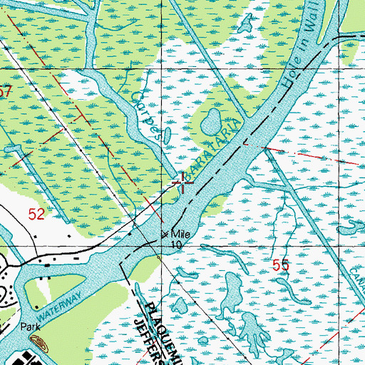 Topographic Map of Bayou aux Carpes, LA