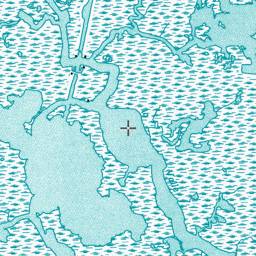 Topographic Map of Bayou de la Valle, LA