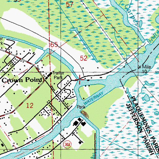 Topographic Map of Bayou des Familles, LA
