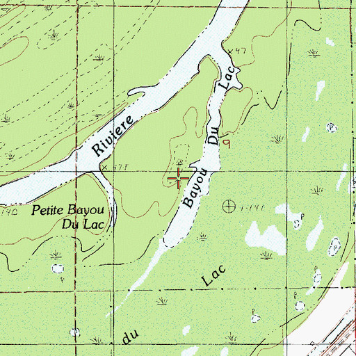 Topographic Map of Bayou du Lac, LA