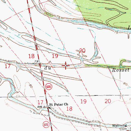 Topographic Map of Bayou du Rosset, LA