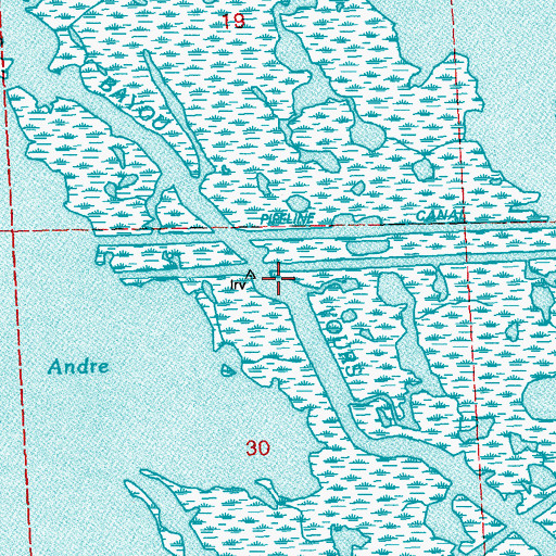 Topographic Map of Bayou l'Ours, LA