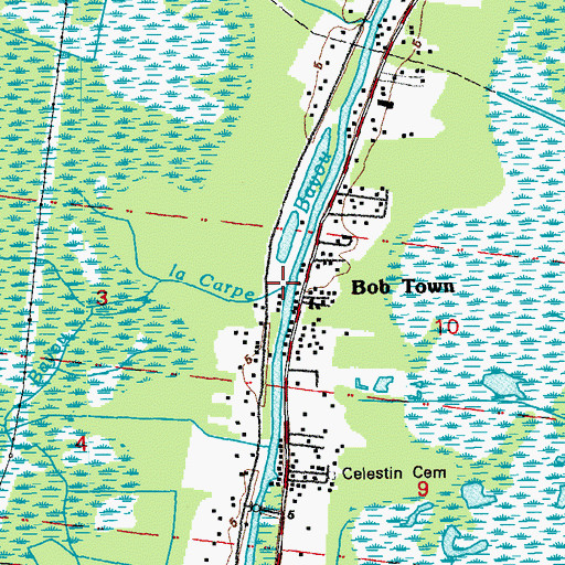Topographic Map of Bayou La Carpe, LA