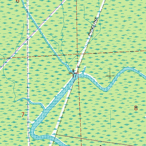 Topographic Map of Bayou Alcide, LA