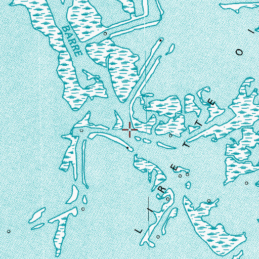 Topographic Map of Bayou Barre, LA