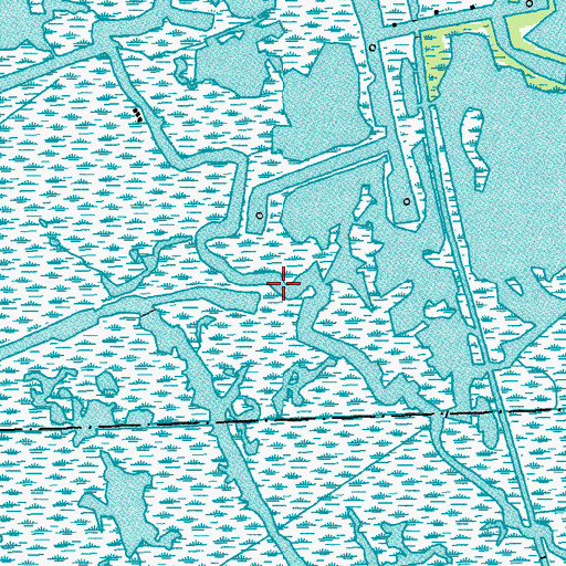 Topographic Map of Bayou Blue, LA
