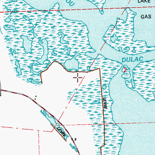 Topographic Map of Bayou Bluff, LA