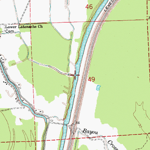 Topographic Map of Bayou Bundick, LA