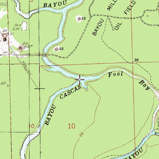 Topographic Map of Bayou Cache - Cache, LA