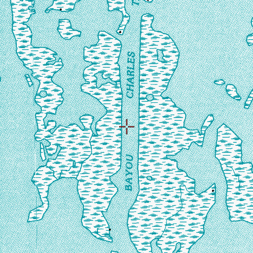 Topographic Map of Bayou Charles Theriot, LA