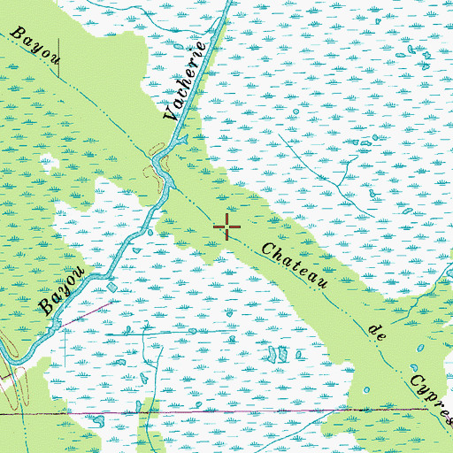 Topographic Map of Bayou Chateau De Cypres, LA