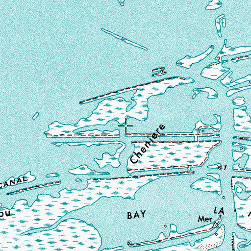 Topographic Map of Bayou Cheniere Ronquille, LA