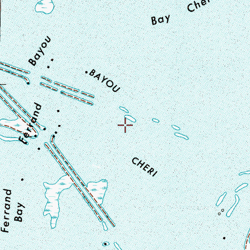 Topographic Map of Bayou Cheri, LA