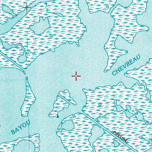 Topographic Map of Bayou Chevreau, LA