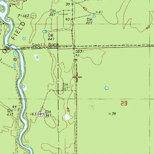 Topographic Map of Bayou Cocodrie Oil Field, LA