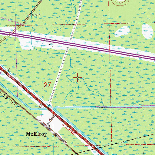 Topographic Map of Bayou Conway, LA