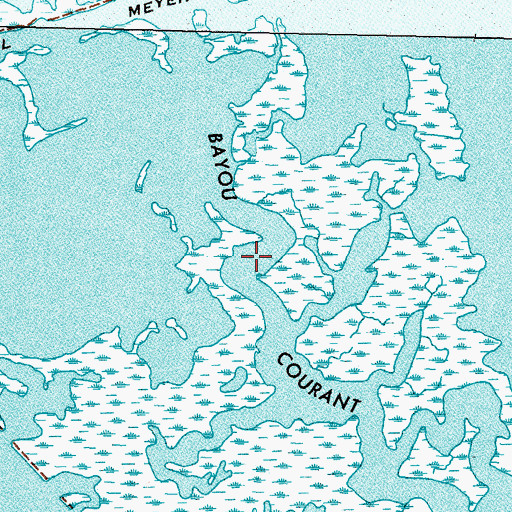 Topographic Map of Bayou Courant, LA