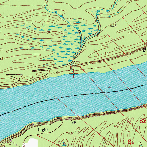 Topographic Map of Bayou Dan, LA