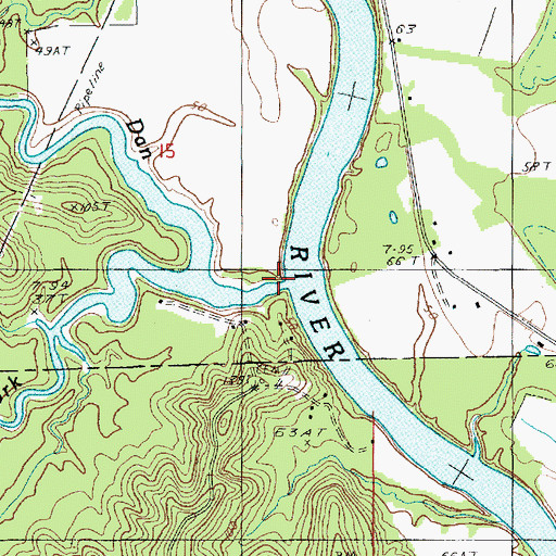 Topographic Map of Bayou Dan, LA